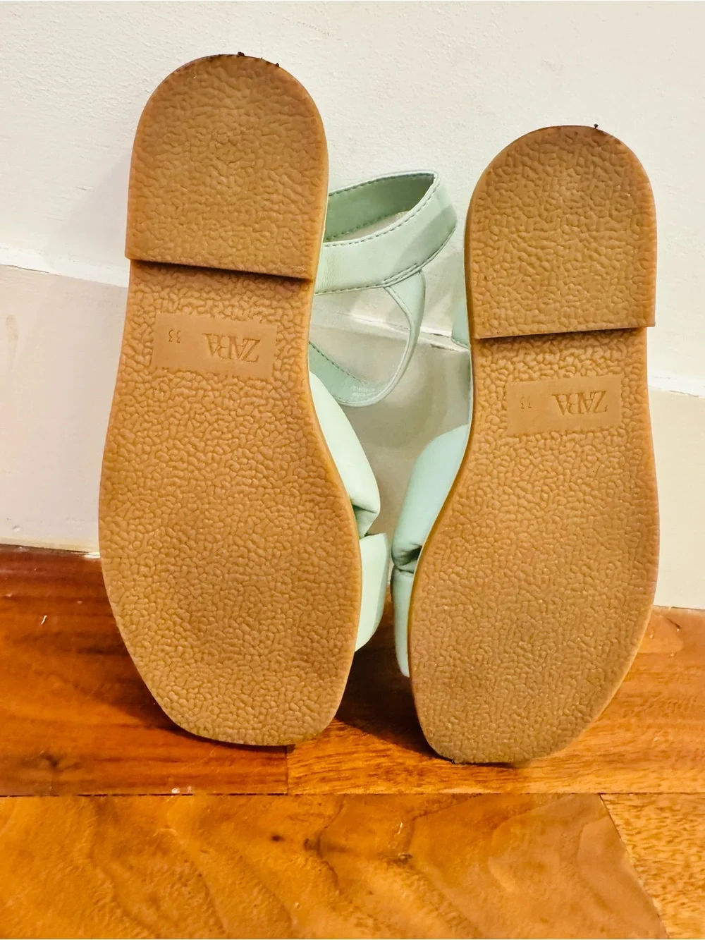 Girls Knot Front Ankle-Strap Sandals — Light Mint - NWOT!